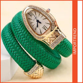 Women's Leather Strap Snake Watch